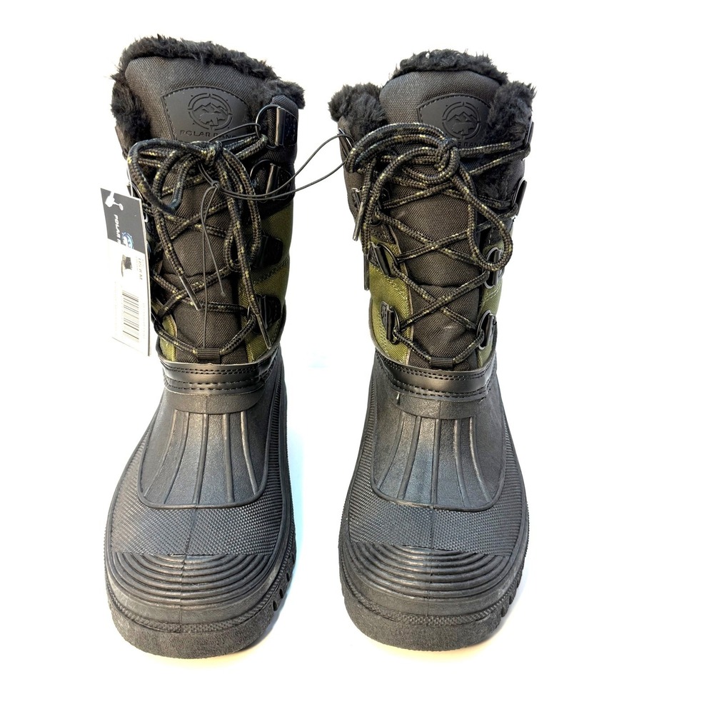 POLAR RANGE Men's Decker Cold Weather Snow Boot Size 9M Olive Color NWT
